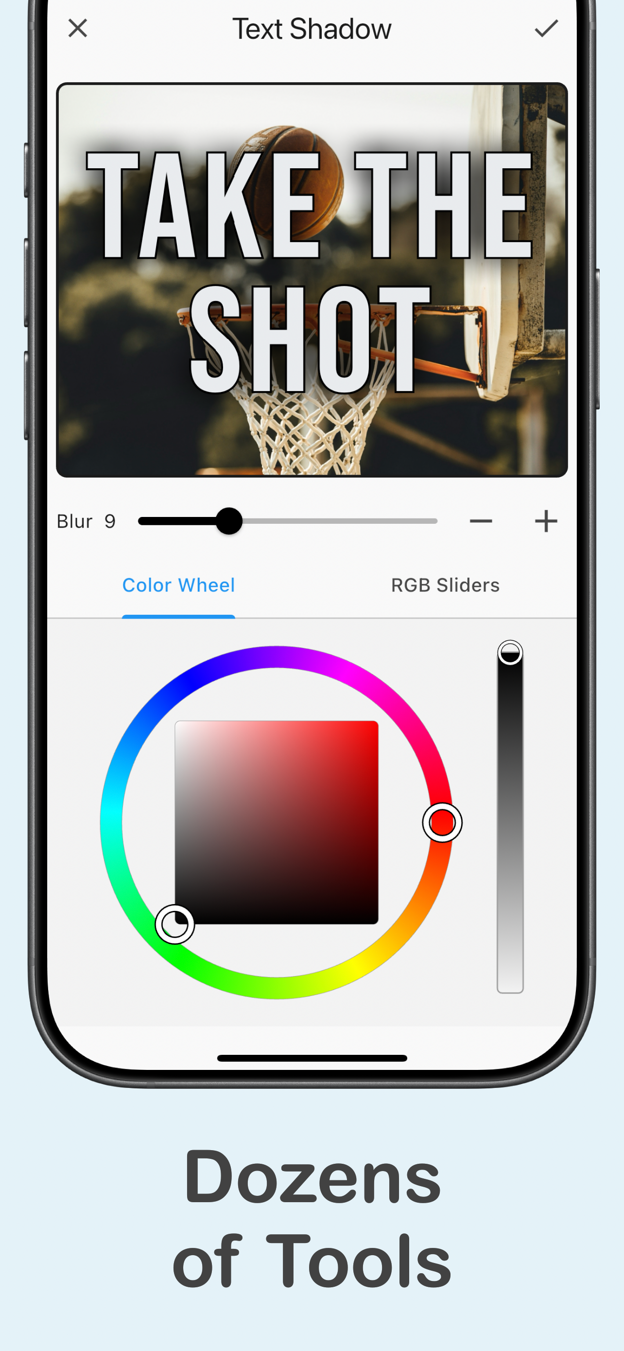 Dozens of editing tools